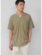 sOliver Tricou din amestec de in cu decolteu in V - Verde masliniu