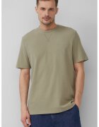 sOliver Tricou din bumbac cu decolteu la baza gatului - Kaki