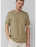 sOliver Tricou din bumbac cu decolteu la baza gatului - Maro deschis