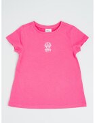 sOliver Tricou din bumbac cu decolteu la baza gatului - Roz pastel/Alb optic
