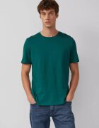 sOliver Tricou din bumbac cu decolteu la baza gatului - Verde inchis