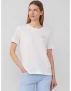 sOliver Tricou din bumbac cu imprimeu pe partea din spate - Alb