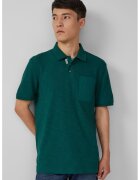 sOliver Tricou polo cu buzunar pe piept - Verde englez