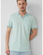 sOliver Tricou polo din bumbac - Albastru aquamarin