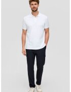 sOliver Tricou polo din bumbac pique - Alb