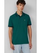 sOliver Tricou polo din bumbac pique - Verde inchis