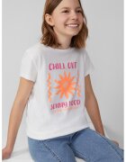 sOliver Tricou regular fit cu design grafic - Portocaliu/Roz fandango/Alb optic
