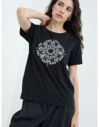 sOliver Tricou regular-fit cu imprimeu grafic - Negru/Gri deschis/Alb murdar