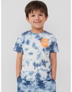 sOliver Tricou regular-fit cu model tie-dye - Portocaliu/Albastru inchis/Alb optic