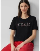 sOliver Tricou regular fit de bumbac - Negru
