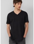 sOliver Tricou uni cu decolteu in V - Negru