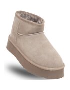 Soprani Couture Ghete dama HUGH PLATFORM - gri - piele naturala