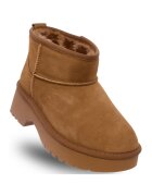 Soprani Couture Ghete dama - LEA SUEDE - maro - piele naturala - talpa din spuma