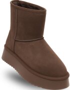 Soprani Couture Ghete dama - SCW421P09/03 TIR PLATFORM - maro - piele naturala - platforma de 4cm