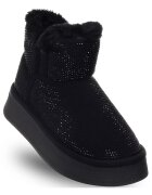 Soprani Couture Ghete dama - SSW521P28/04 - piele naturala - negru - cu cristale decorative