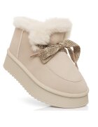 Soprani Couture Ghete dama - SSW521P65/02 CORKY - piele naturala - bej - talpa din spuma
