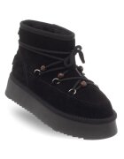 Soprani Couture Ghete dama - SSW521P72/03 STONES - piele naturala - negru - talpa din spuma