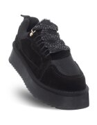 Soprani Couture Pantofi dama - piele naturala/textil - toamna-iarna - cu platforma - negru