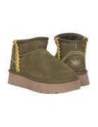 Soprani Couture Pantofi de dama Hota Seude piele naturala Verde - Maro/Kaki