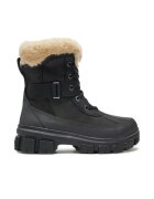 Sorel Ghete dama 304096884 - Piele naturala - Negru - Negru