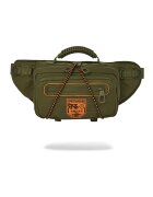 SPRAYGROUND Borseta cu buzunare exterioare - Verde/Portocaliu