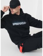 SPRAYGROUND Hanorac cu imprimeu logo si buzunar kangaroo - Negru