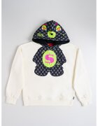 SPRAYGROUND Hanorac de bumbac cu imprimeu contrastant - Negru/Crem