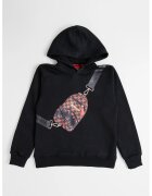 SPRAYGROUND Hanorac de bumbac cu imprimeu - Negru