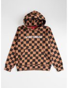 SPRAYGROUND Hanorac in carouri cu buzunar kangaroo - Negru/Maro