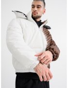 SPRAYGROUND Jacheta bufanta cu gluga - Alb/Negru/Maro scortisoara