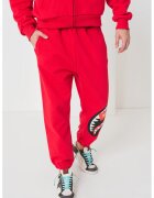 SPRAYGROUND Pantaloni de trening din bumbac relaxed fit - Rosu