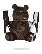 SPRAYGROUND Rucsac cu design urs - Alb/Maro inchis/Roz