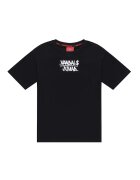 SPRAYGROUND Tricou cu imprimeu pe partea din spate - Negru/Alb optic