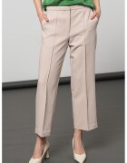 Stefanel Pantaloni tigareta crop - Alb fildes