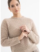 Stefanel Pulover din amestec de lana alpaca cu maneci cazute - Maro deschis