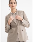 Stefanel Sacou regular fit cu nasturi - Maro taupe