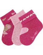 STERNTALER Set 3 perechi de sosete - Bumbac/Poliamida - 6-12 luni - Roz -