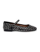 Steve Madden Balerini de piele ecologica cu strasuri Vinetta - Negru/Argintiu