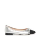 Steve Madden Balerini de piele si piele ecologica Ellison - Negru/Argintiu