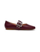 Steve Madden Balerini Mary-Jane de piele cu nituri decorative - Argintiu/Violet pruna