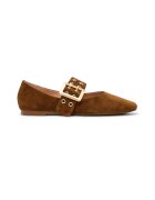 Steve Madden Balerini Mary-Jane de piele cu nituri decorative - Auriu/Maro scortisoara