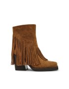 Steve Madden Botine de piele intoarsa cu canafi Chestnut - Caramel
