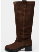 Steve Madden Cizme din piele intoarsa lungi pana la genunchi fara inchidere Banner - Maro inchis