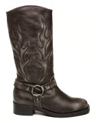 Steve Madden Cizme mid-calf de piele cu aspect texturat - Gri antracit