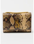 Steve Madden Geanta crossbody cu model piele de sarpe - Maro inchis/Bej