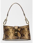 Steve Madden Geanta crossbody de piele ecologica cu model sarpe - Maro/Bej deschis