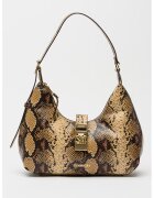 Steve Madden Geanta cu logo metalic - Maro/Bej deschis