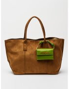 Steve Madden Geanta tote cu detaliu talisman - Maro scortisoara/Verde masliniu