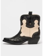 Steve Madden Ghete cowboy de piele Waynoa - Negru/Crem
