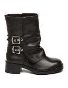 Steve Madden Ghete de piele cu catarame - Negru